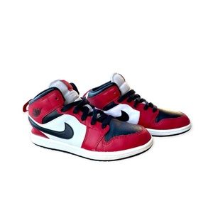 Nike Air Jordan 1 Midrise Boys Red and Black